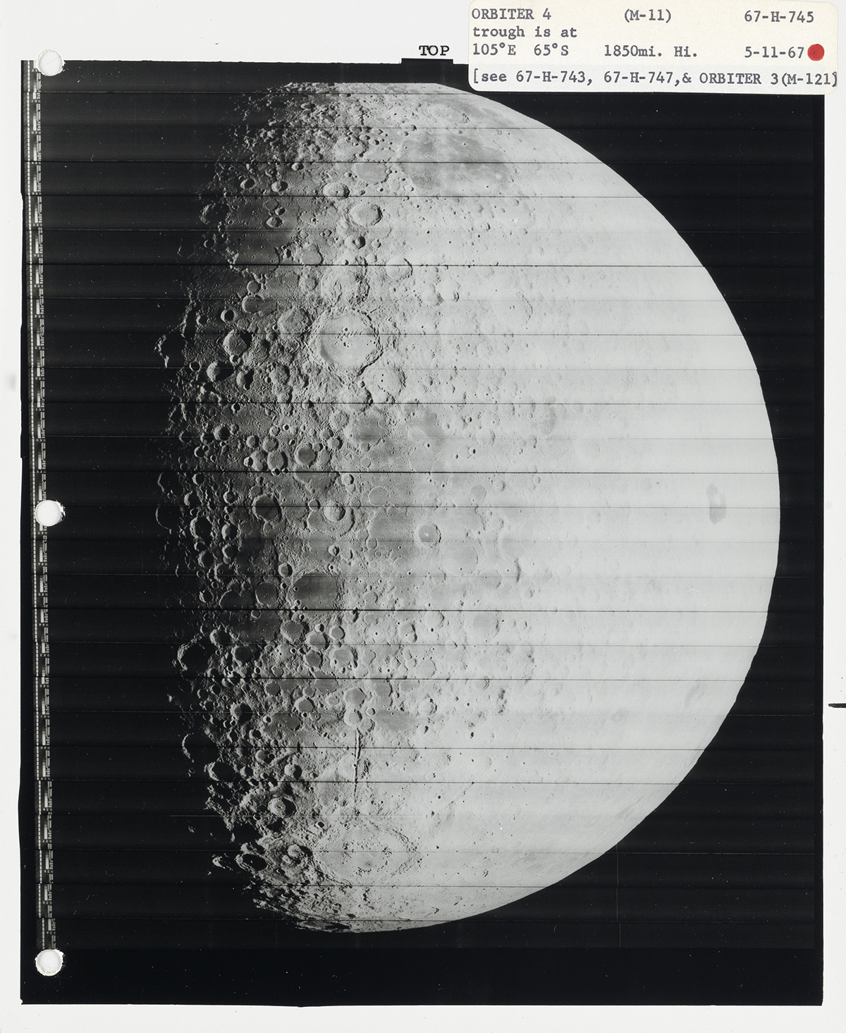 (N.A.S.A.) A pair of lunar orbiter albums with approximately 90 photos of the Moons surface.
